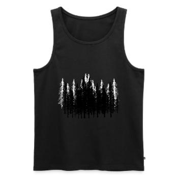 Arbres forestiers Arbre Nature sauvage Sapin Sapin Eco - Débardeur bio Premium Homme - noir - Devant - Michal (187cm)