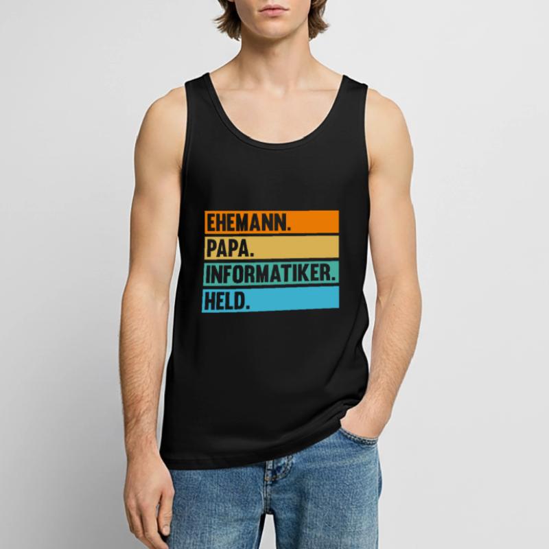 Papa Vater Informatik Programmierer Informatiker Männer Premium Bio Tank Top