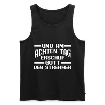 Gaming Zocken Zocker Gamer Streaming Streamer - Männer Premium Bio Tank Top - Schwarz - Vorne - Michal (187cm)