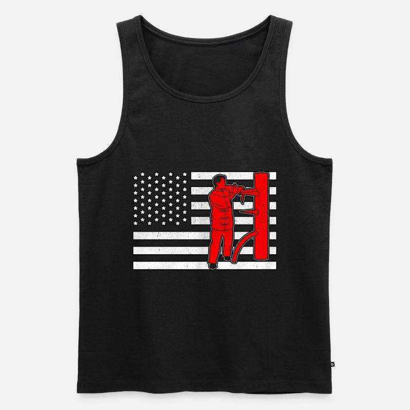 Wing Chun - Männer Premium Bio Tank Top - Schwarz