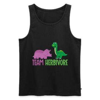 Team Herbivore Vegane Vegetarische - Männer Premium Bio Tank Top - Schwarz - Vorne - Michal (187cm)