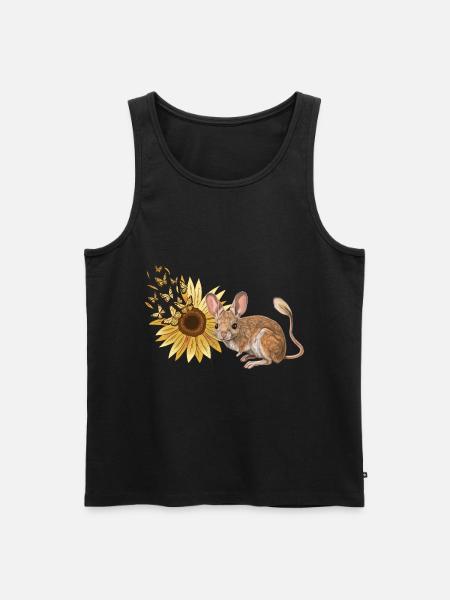 Chinchilla Rodent Flower Fantasy Butterfly - Men's Premium Organic Tank Top - black