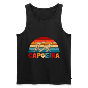 Capoeira - Men's Premium Organic Tank Top - black - Front - Michal (187cm)