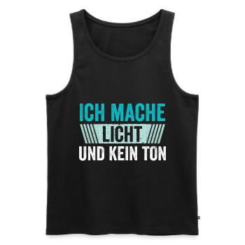 Licht Lichttechnik Light Crew Lichttechniker - Männer Premium Bio Tank Top - Schwarz - Vorne - Michal (187cm)