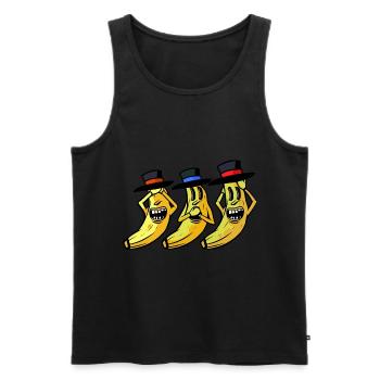 banane drôle drôle drôle banane fruit fruit - Débardeur bio Premium Homme - noir - Devant - Michal (187cm)