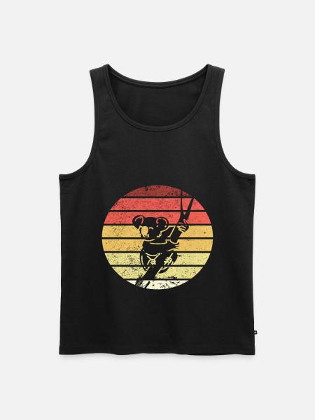 Retro Vintage Koala Bear Silhouette Marsupial - Men's Premium Organic Tank Top - black