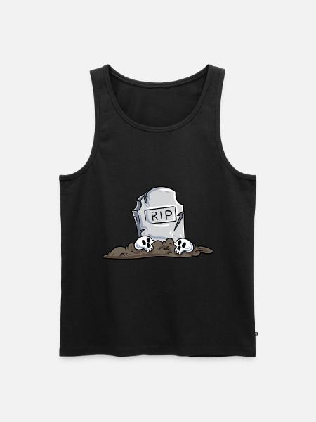 Grabstein - Männer Premium Bio Tank Top - Schwarz