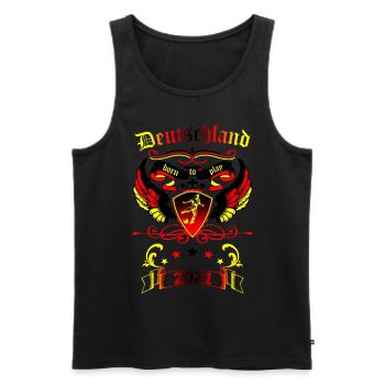 Deutschland - Männer Premium Bio Tank Top - Schwarz - Vorne - Michal (187cm)