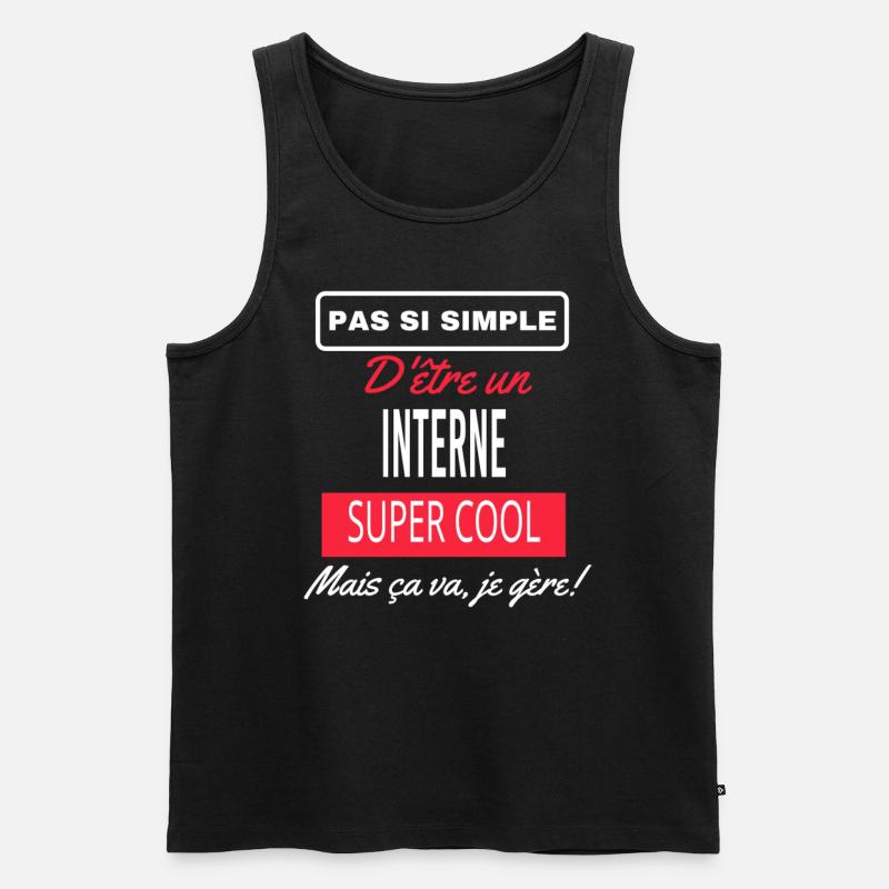 pas si simple INTERNE - Débardeur bio Premium Homme - noir