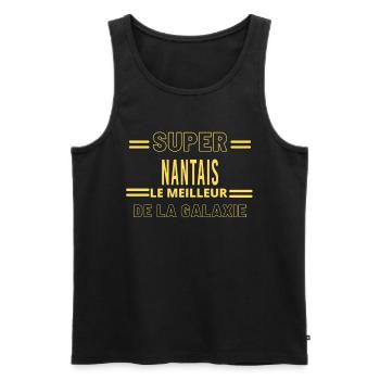 Meilleur de la galaxie NANTAIS - Débardeur bio Premium Homme - noir - Devant - Michal (187cm)