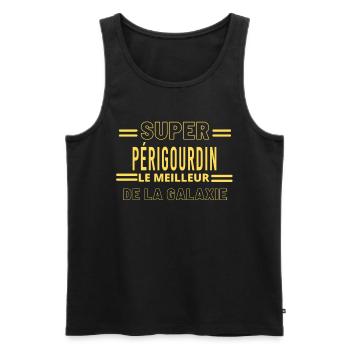 Meilleur de la galaxie PÉRIGOURDIN - Débardeur bio Premium Homme - noir - Devant - Michal (187cm)