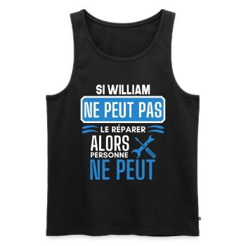 ne peut pas le réparer si William - Débardeur bio Premium Homme - noir - Devant - Michal (187cm)