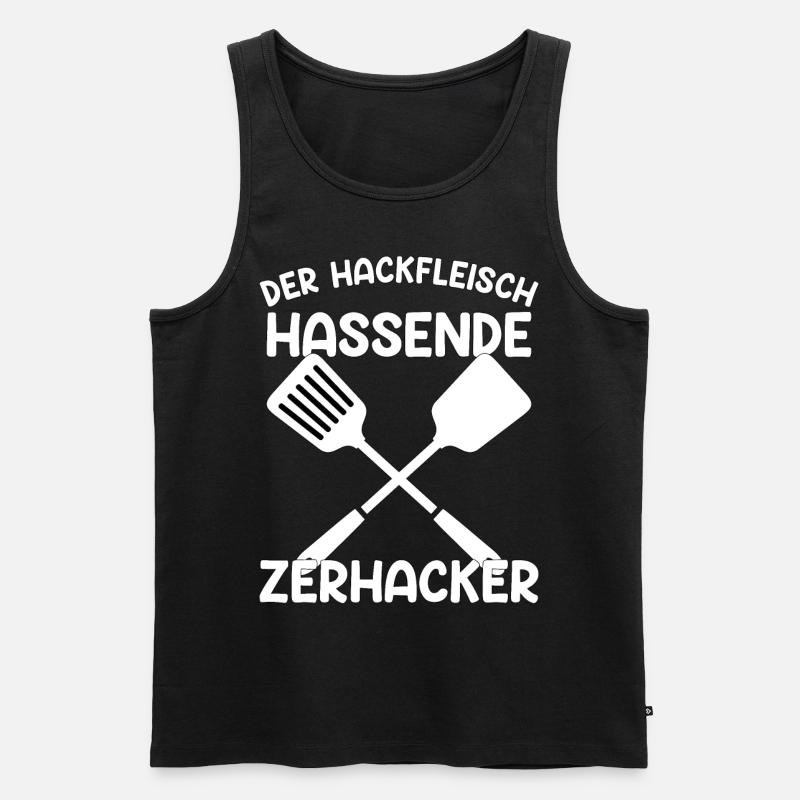Der Hackfleischhassende Zerhacker grillen Geschenk - Männer Premium Bio Tank Top - Schwarz