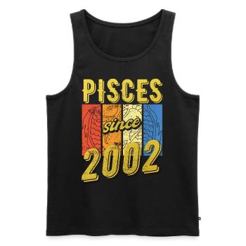 Pisces 2002 Birthday Zodiac Gift - Men's Premium Organic Tank Top - black - Front - Michal (187cm)