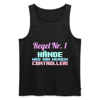 Gaming Zocken Zocker Gamer - Männer Premium Bio Tank Top - Schwarz - Vorne - Michal (187cm)