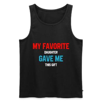My Favorite Daughter - Mother's Day Funny Gift - Men's Premium Organic Tank Top - black - Front - Michal (187cm)