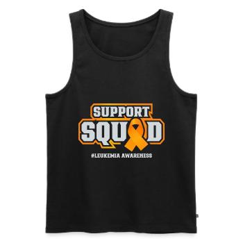 Leukemia Awareness Month Leukemia Survivor - Men's Premium Organic Tank Top - black - Front - Michal (187cm)