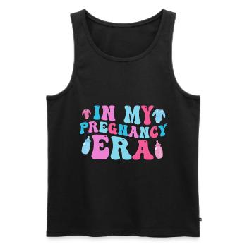 In Meiner Schwangerschaft Ära Baby Ankündigung - Männer Premium Bio Tank Top - Schwarz - Vorne - Michal (187cm)