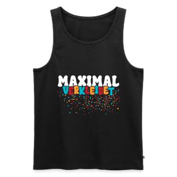 Maximal Verkleidet Karneval - Männer Premium Bio Tank Top - Schwarz - Vorne - AI Model Male 178 light (178cm)