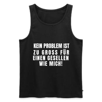 Gesellen Geselle Gesellenbrief Prüfung Handwerker - Männer Premium Bio Tank Top - Schwarz - Vorne - Michal (187cm)