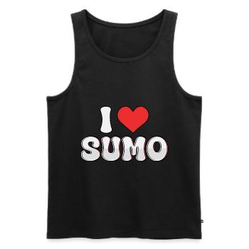 J’adore le sumo - Débardeur bio Premium Homme - noir - Devant - Michal (187cm)