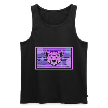 Cheetah Whisperer Wildlife Animal Zookeeper - Men's Premium Organic Tank Top - black - Front - Michal (187cm)
