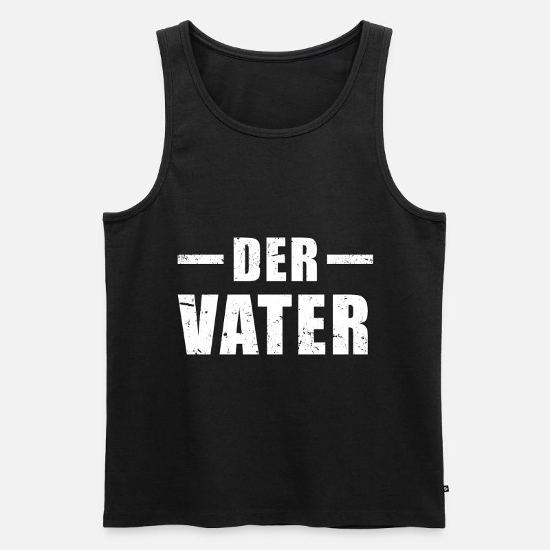Der Vater - Männer Premium Bio Tank Top - Schwarz