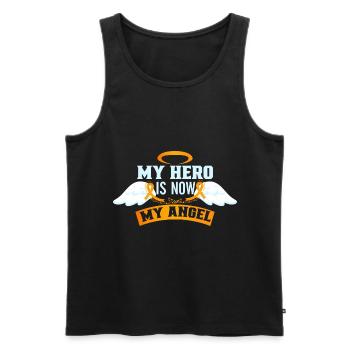 Leukemia Awareness Month Leukemia Survivor - Men's Premium Organic Tank Top - black - Front - Michal (187cm)
