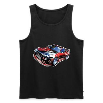 Jdm / Tuning / Turbocharger / Rims / Chiptuning - Men's Premium Organic Tank Top - black - Front - AI Model Male 178 light (178cm)