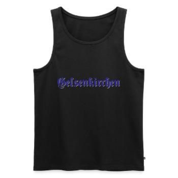 Gelsenkirchen Text | Colors changeable - Men's Premium Organic Tank Top - black - Front - Michal (187cm)