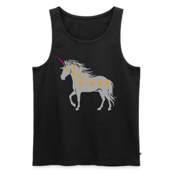 Einhorn mit Sternen | Farben änderbar - Männer Premium Bio Tank Top - Schwarz - Vorne - AI Model Male 178 light (178cm)