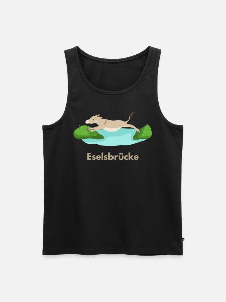 Eselsbrücke - Männer Premium Bio Tank Top - Schwarz