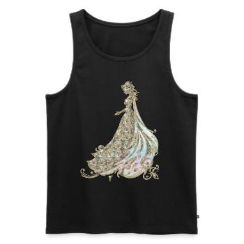 Eleganz in Gold und Schwarz - Männer Premium Bio Tank Top - Schwarz - Vorne - AI Model Male 178 light (178cm)