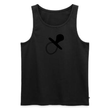 Pacifier Alarm Baby on the Go - Men's Premium Organic Tank Top - black - Front - AI Model Male 178 light (178cm)