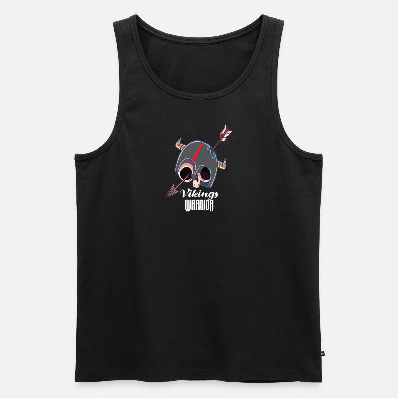 Vikings Warrior - Männer Premium Bio Tank Top - Schwarz