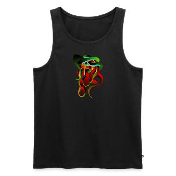 Snakes - Männer Premium Bio Tank Top - Schwarz - Vorne - AI Model Male 178 light (178cm)