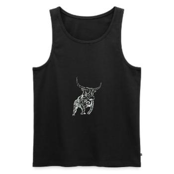 Bulle - Männer Premium Bio Tank Top - Schwarz - Vorne - AI Model Male 178 light (178cm)