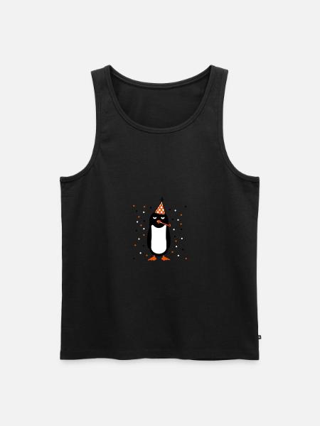 Party Pinguin - Männer Premium Bio Tank Top - Schwarz