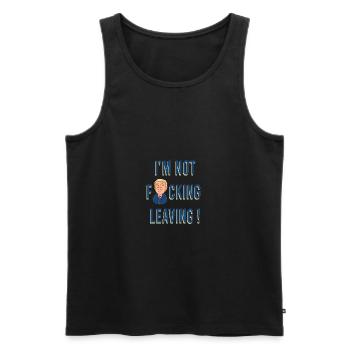 I'm not leaving!  - Männer Premium Bio Tank Top - Schwarz - Vorne - AI Model Male 178 light (178cm)
