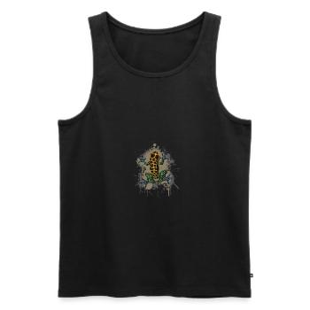 Frosch - Männer Premium Bio Tank Top - Schwarz - Vorne - AI Model Male 178 light (178cm)