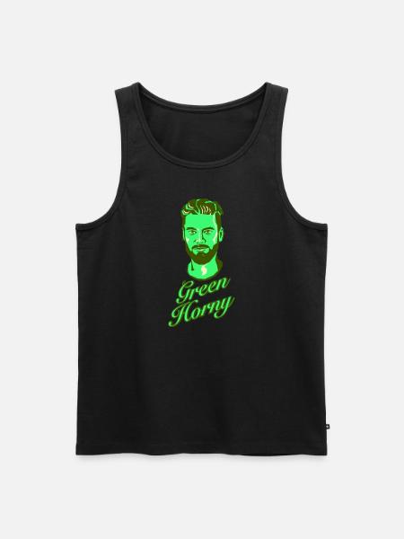 Horn vert y - Débardeur bio Premium Homme - noir