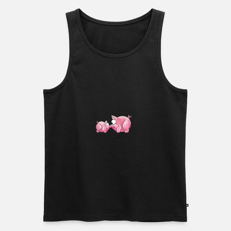 Piggies - Männer Premium Bio Tank Top - Schwarz