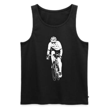 Radsport - Rennradfahrer - Radrennen - Männer Premium Bio Tank Top - Schwarz - Vorne - Michal (187cm)