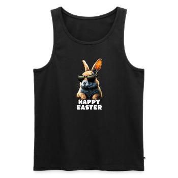 Cool Rabbit - Happy Easter - Men's Premium Organic Tank Top - black - Front - Michal (187cm)