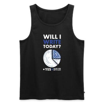 Writer Will I Write Today - Männer Premium Bio Tank Top - Schwarz - Vorne - AI Model Male 178 light (178cm)