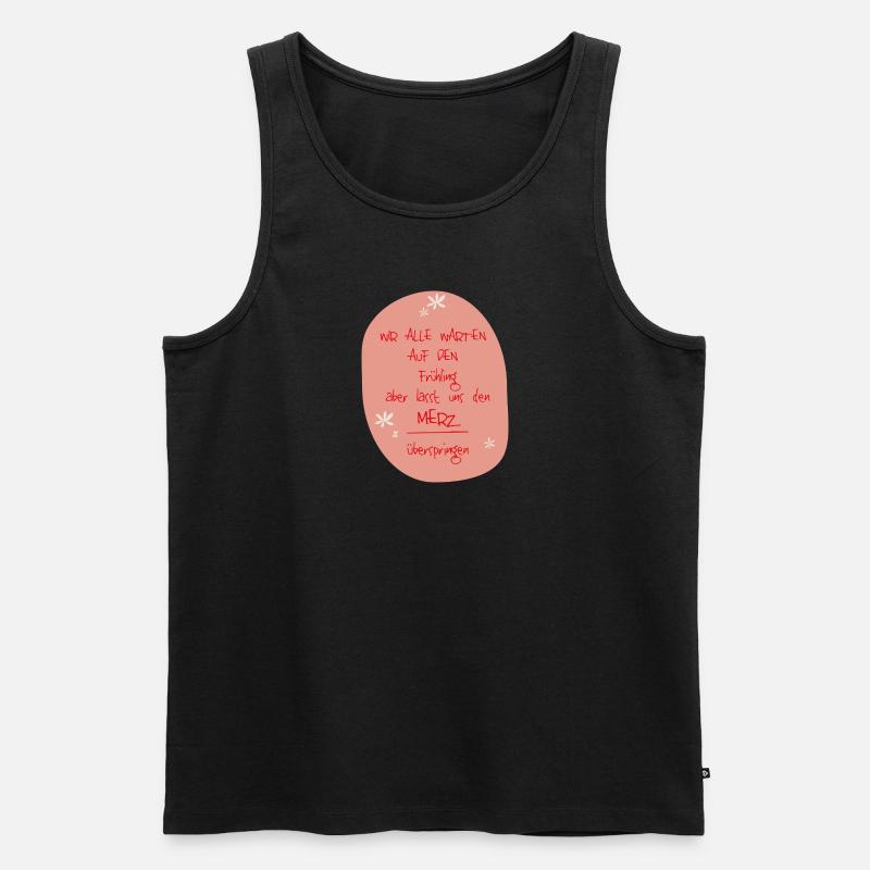 Frühling Merz - Männer Premium Bio Tank Top - Schwarz