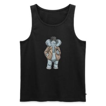 Elefant Poker Pokerchips - Männer Premium Bio Tank Top - Schwarz - Vorne - Michal (187cm)