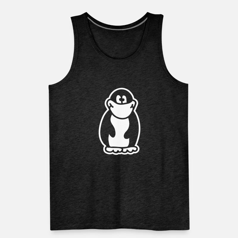 Pinguin Comic Männer Premium Bio Tank Top