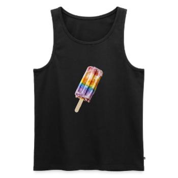 Eis am Stil Regenbogen - Männer Premium Bio Tank Top - Schwarz - Vorne - Michal (187cm)