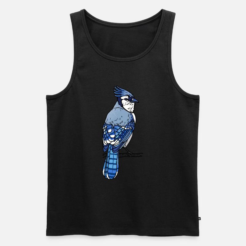 Blauhäher - Männer Premium Bio Tank Top - Schwarz